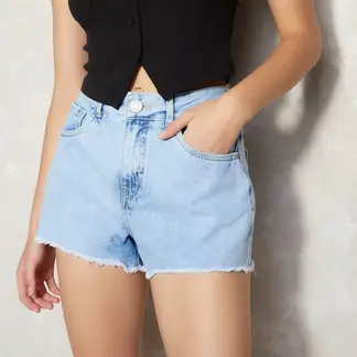 SYBILLA - Short Denim Tiro Alto Mujer