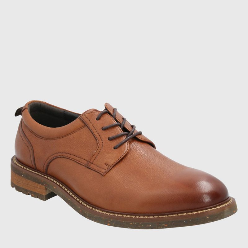 HUSH PUPPIES - Zapato Casual Hombre Cuero Café Hush Puppies
