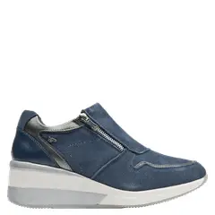 16 HRS - Zapatilla Urbana Mujer Cuero Azúl