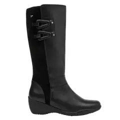 16 HRS - Bota Mujer Cuero Negro