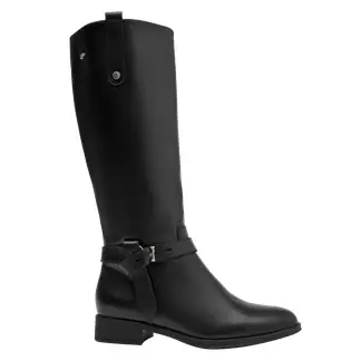 16 HRS - Bota Mujer Cuero Negro
