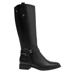 16 HRS - Bota Mujer Cuero Negro