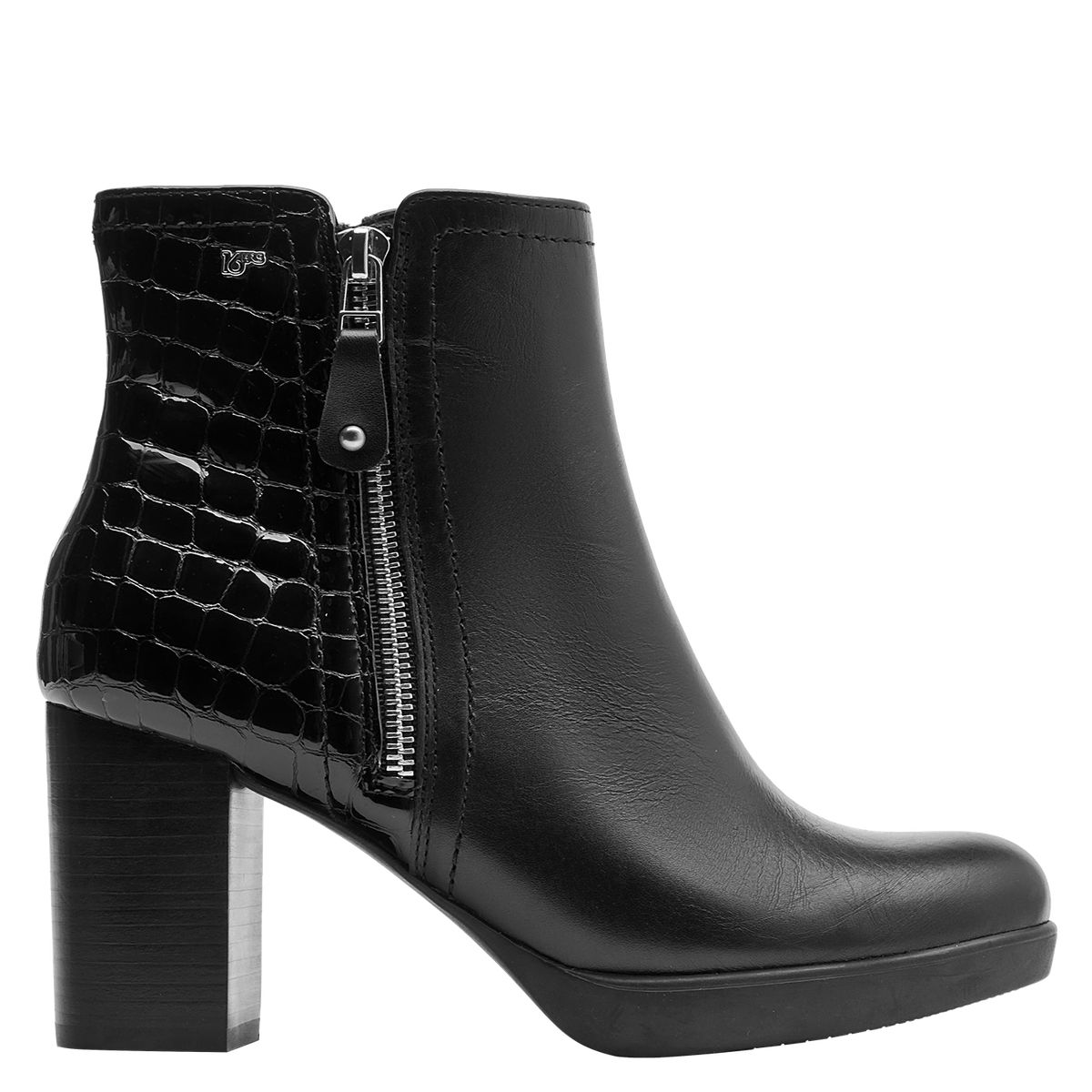 16 HRS - Botín Mujer Cuero Negro 16 Hrs