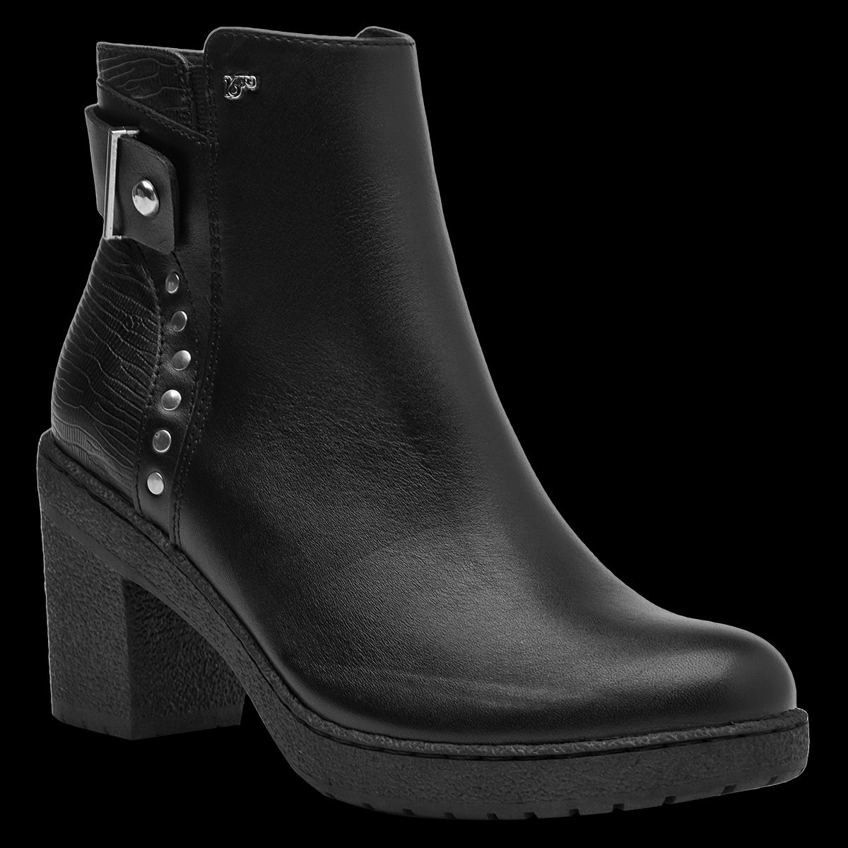 16 HRS - Botín Mujer Cuero Negro 16 Hrs