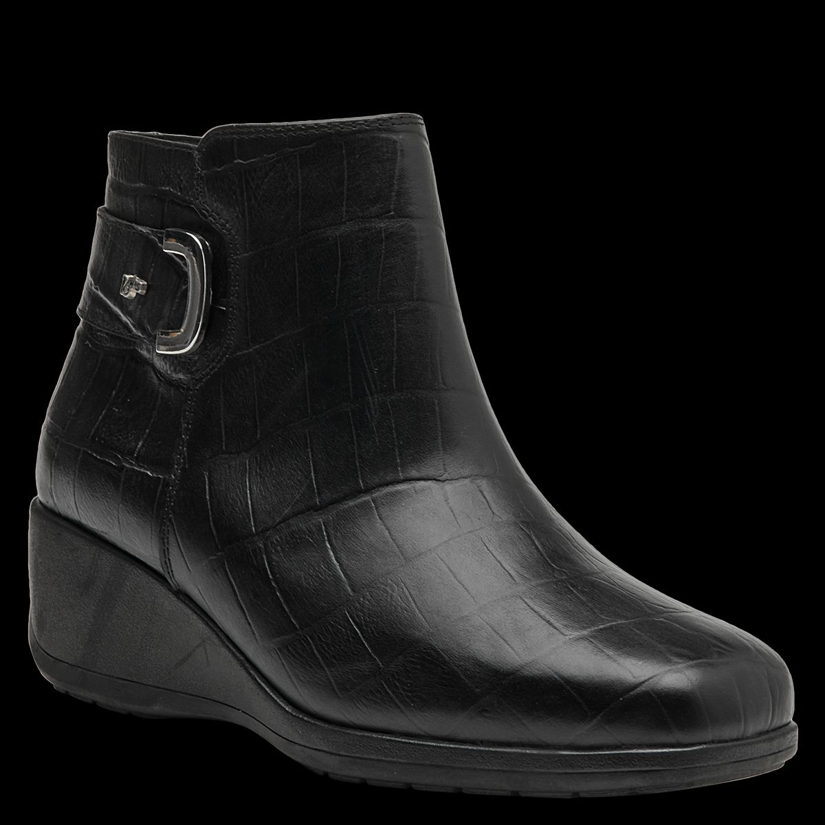 16 HRS - Botín Mujer Cuero Negro 16 Hrs