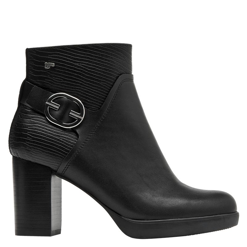 16 HRS - Botin Mujer Cuero Negro 16 Hrs