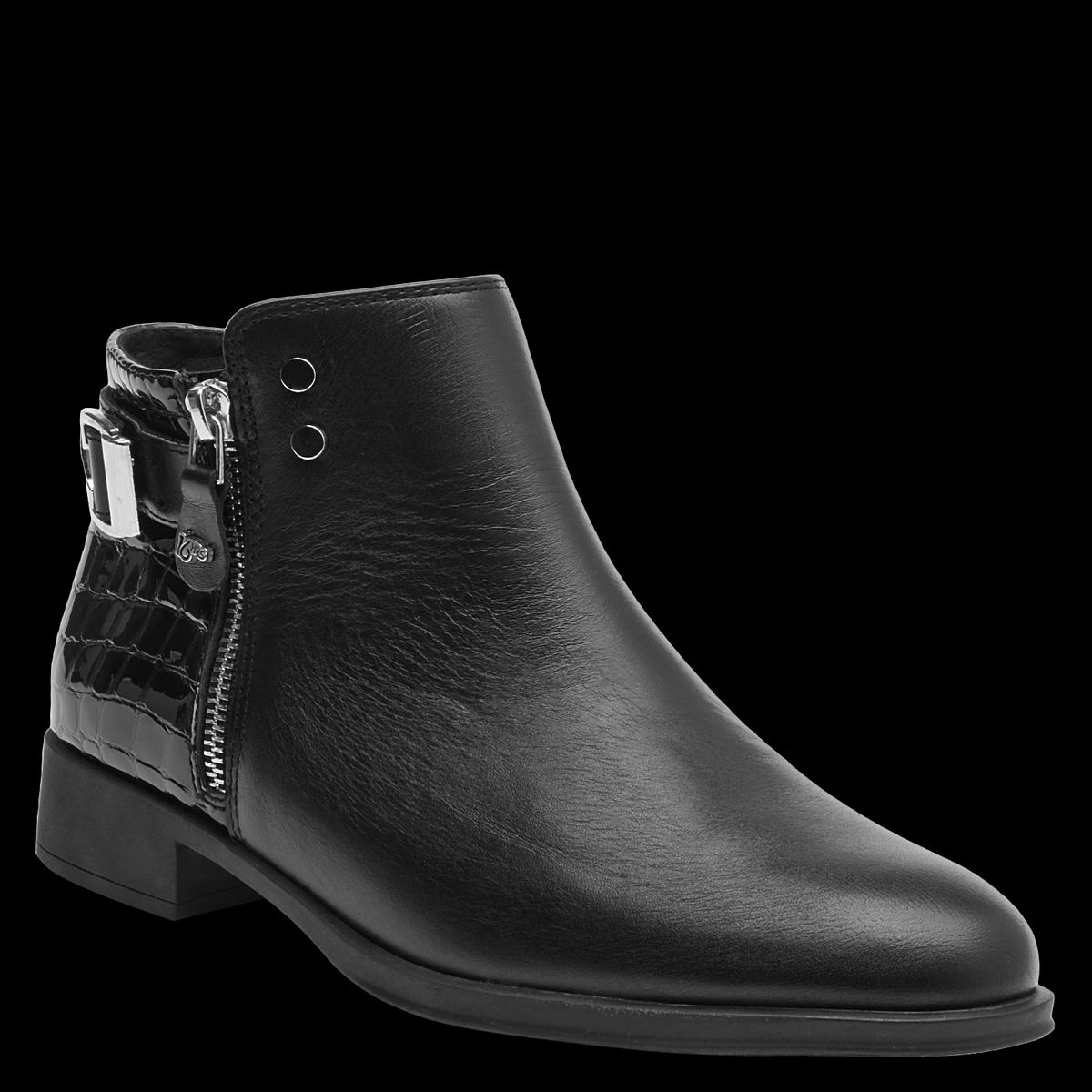 16 HRS - Botín Mujer Cuero Negro 16 Hrs