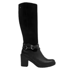 16 HRS - Bota Mujer Cuero Negro