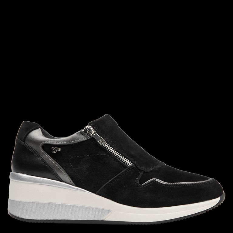 16 HRS Zapatilla Urbana Mujer Cuero Negro