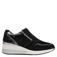16 HRS - Zapatilla Urbana Mujer Cuero Negro