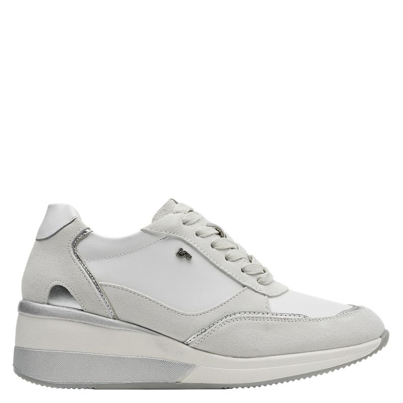 16 HRS - Zapatilla Urbana Mujer Cuero Blanco 16 Hrs