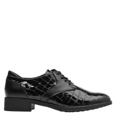 16 HRS - Zapato Casual Mujer Cuero Negro