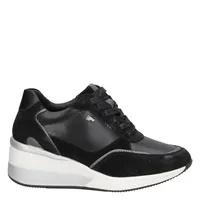 Zapatilla Urbana Mujer Cuero Negro
