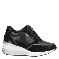 16 HRS - Zapatilla Urbana Mujer Cuero Negro