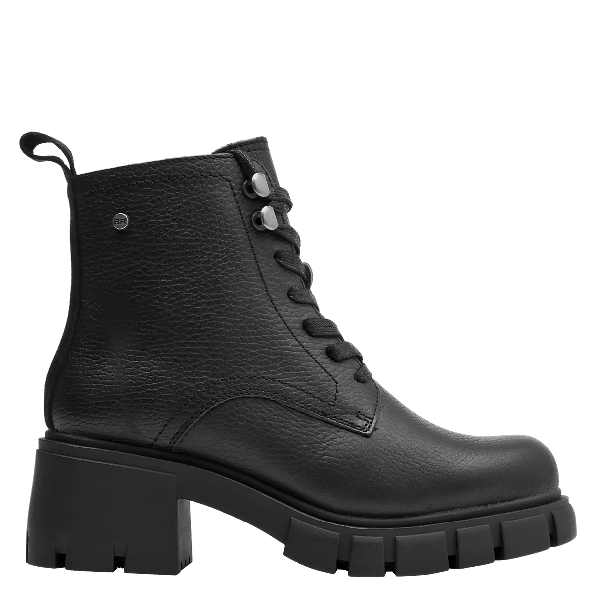 BRUNO ROSSI - Botín Mujer Cuero Negro Bruno Rossi