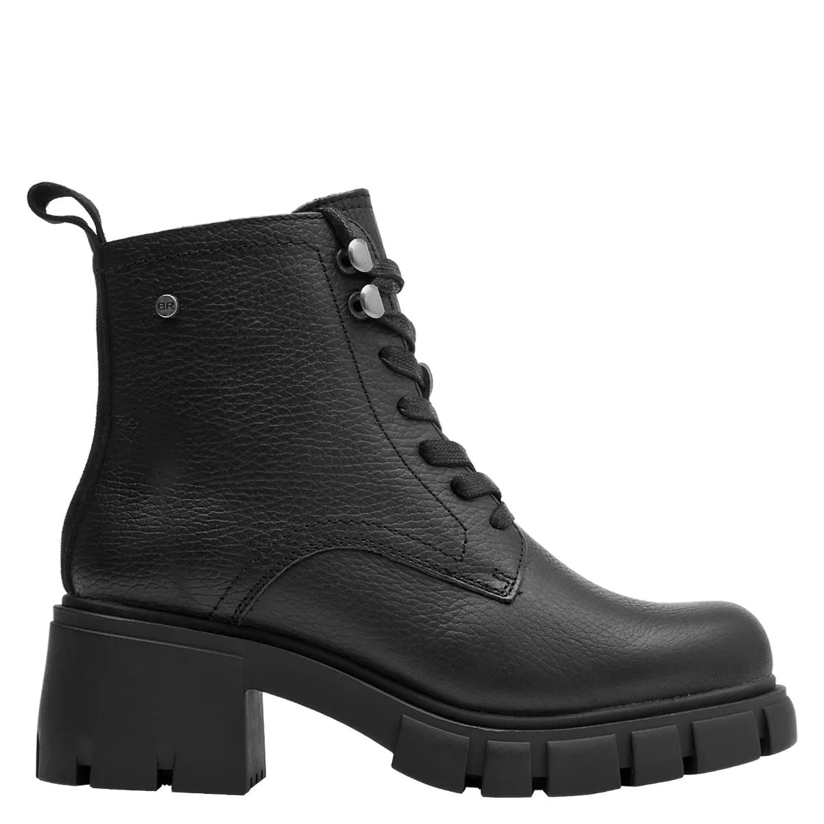 BRUNO ROSSI - Botín Mujer Cuero Negro Bruno Rossi