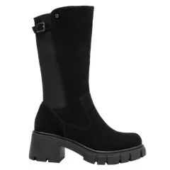 BRUNO ROSSI - Bota Mujer Cuero Negro