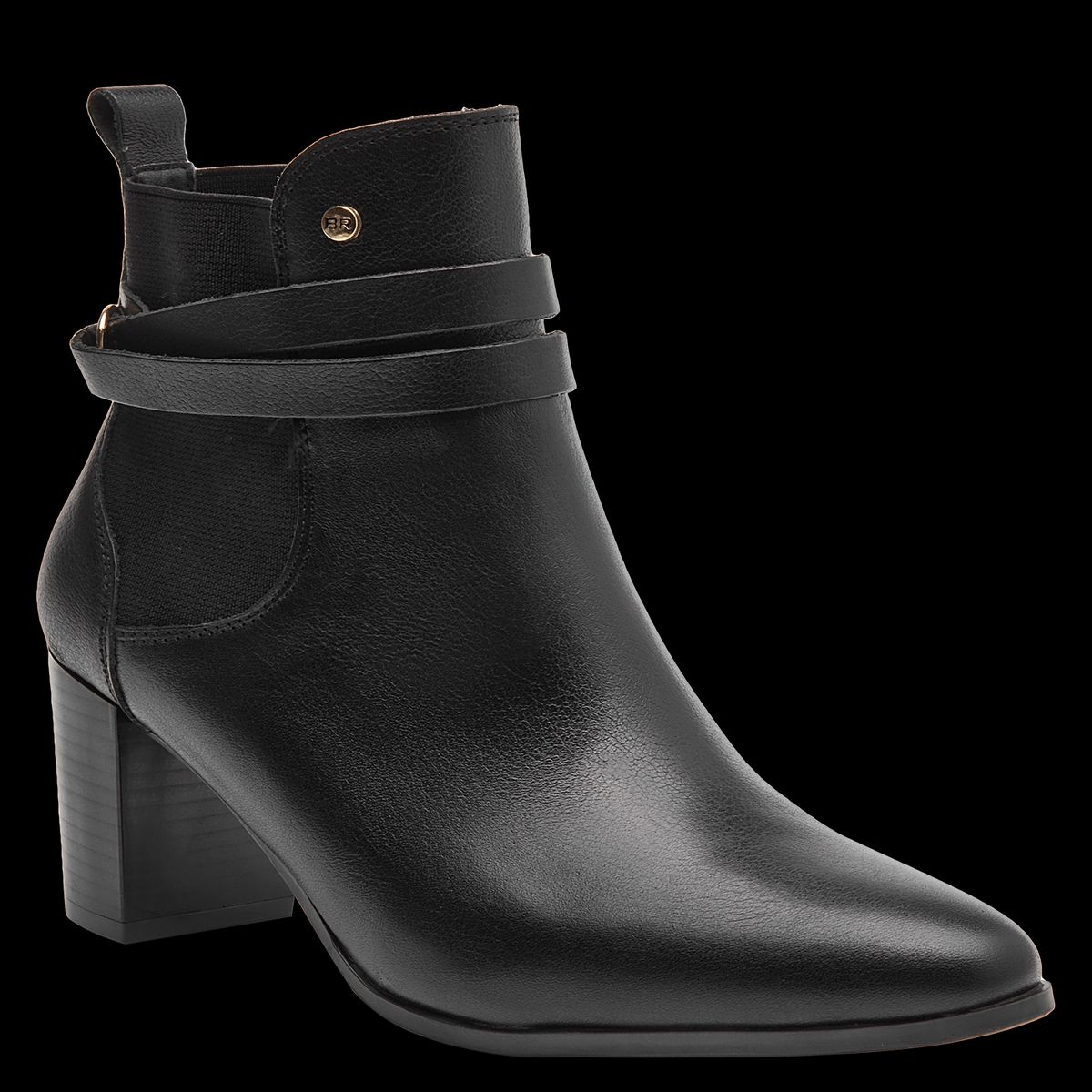 BRUNO ROSSI - Botín Mujer Cuero Negro Bruno Rossi