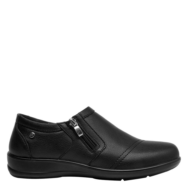 BRUNO ROSSI - Zapato Casual Mujer Cuero Negro Bruno Rossi
