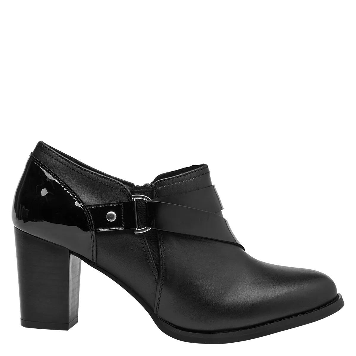 BRUNO ROSSI - Zapato Casual Mujer Cuero Negro Bruno Rossi