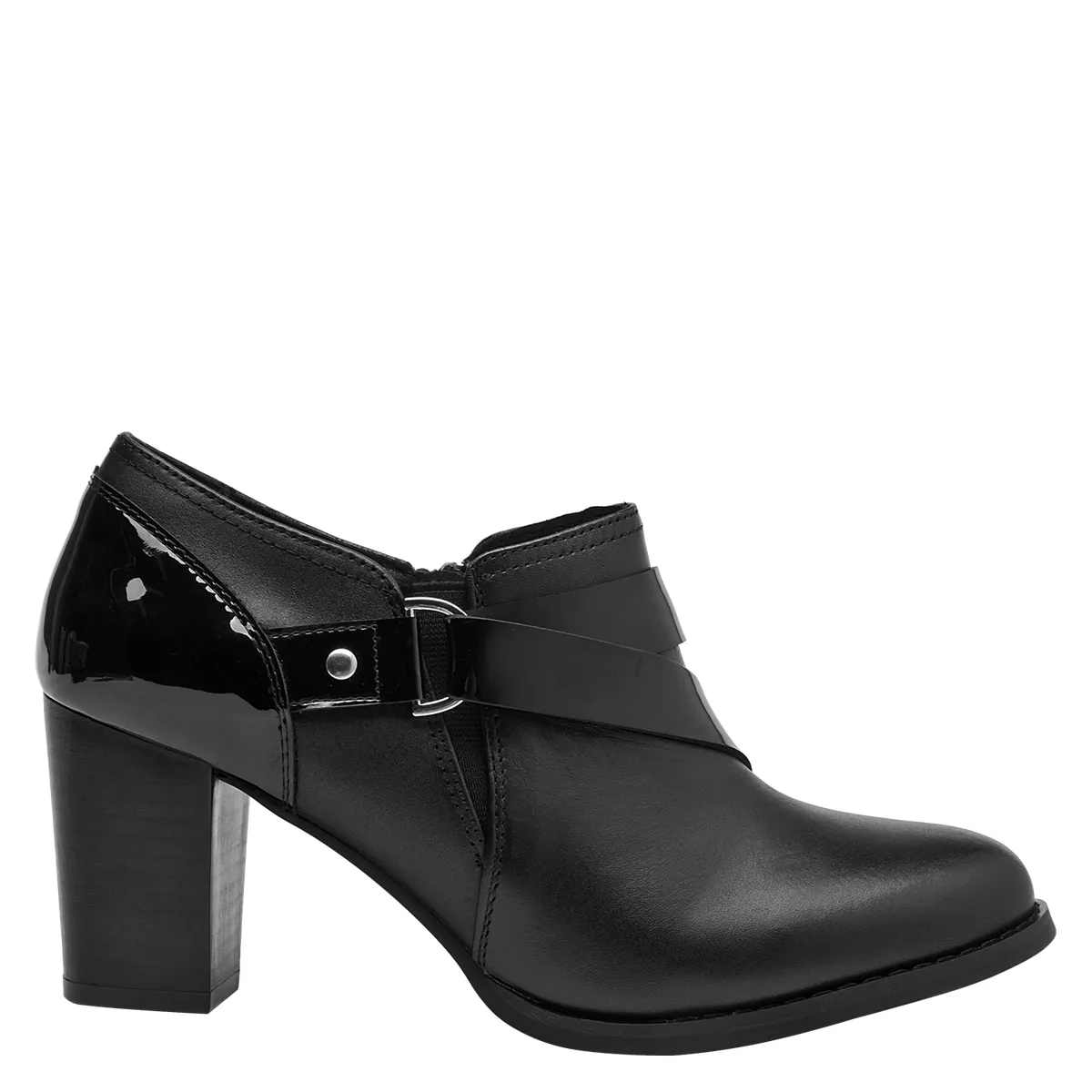 BRUNO ROSSI - Zapato Casual Mujer Cuero Negro Bruno Rossi