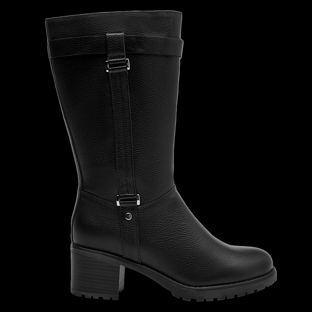 BRUNO ROSSI - Botín Mujer Cuero Negro Bruno Rossi