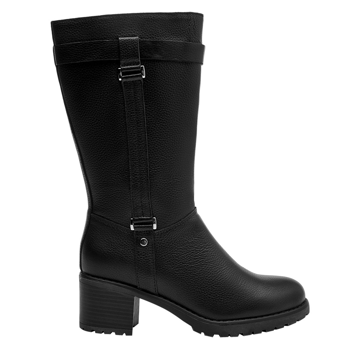 BRUNO ROSSI - Botín Mujer Cuero Negro Bruno Rossi