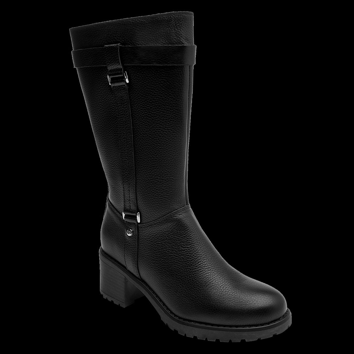 BRUNO ROSSI - Botín Mujer Cuero Negro Bruno Rossi