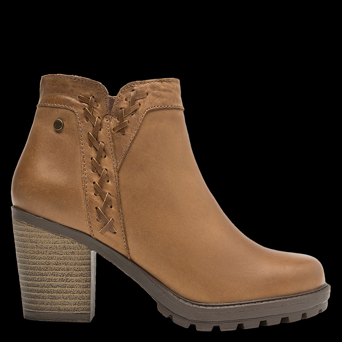 BRUNO ROSSI - Botín Mujer Cuero Café Bruno Rossi