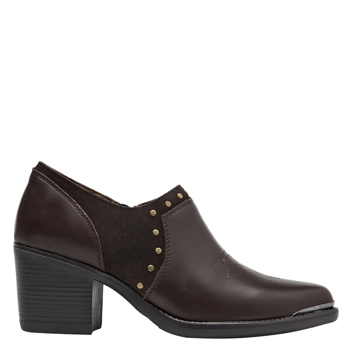 BRUNO ROSSI - Botín Mujer Cuero Café Bruno Rossi