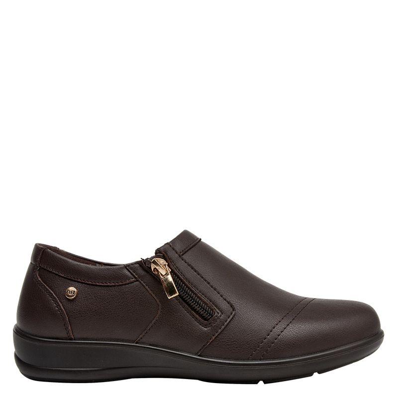 BRUNO ROSSI - Zapato Casual Mujer Cuero Café Bruno Rossi
