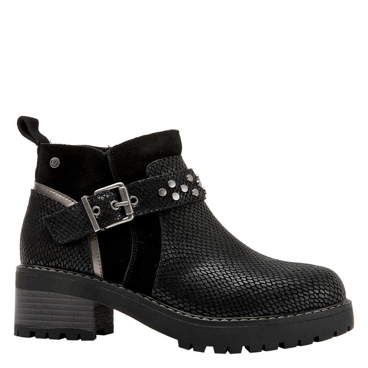 BRUNO ROSSI - Botín Mujer Cuero Negro Bruno Rossi