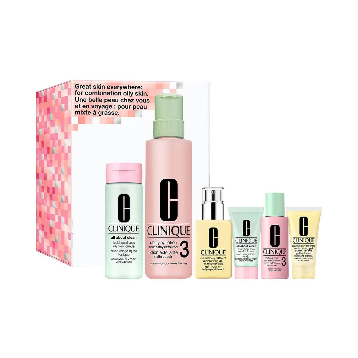 CLINIQUE - Set Rutina 3 Pasos: Piel Mixta-Grasa Clinique
