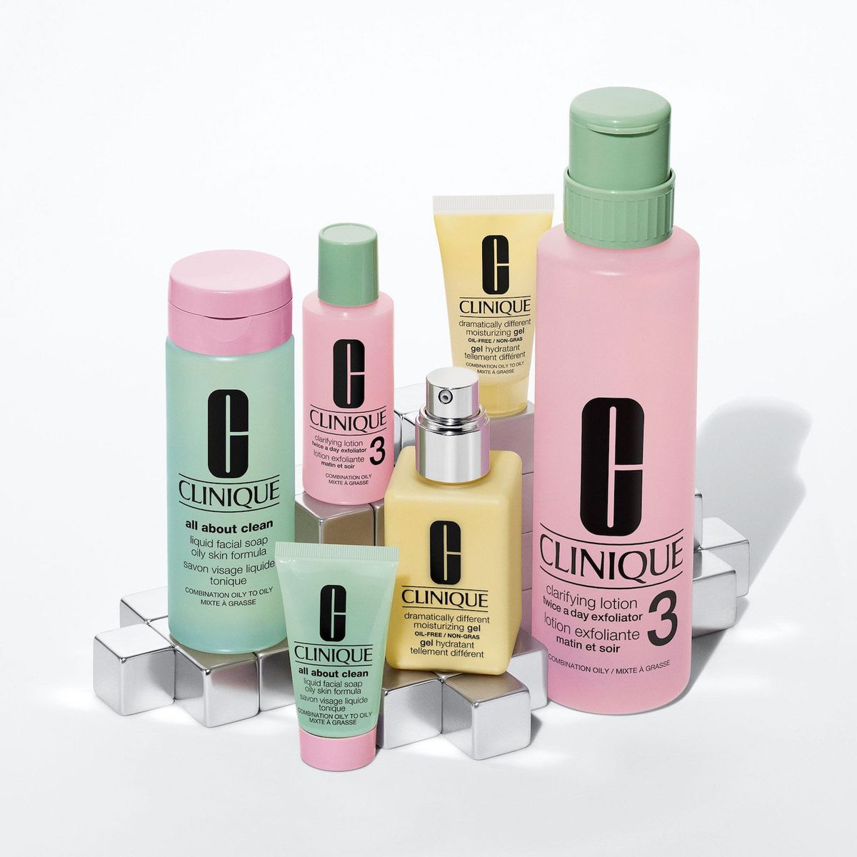 CLINIQUE - Set Rutina 3 Pasos: Piel Mixta-Grasa Clinique