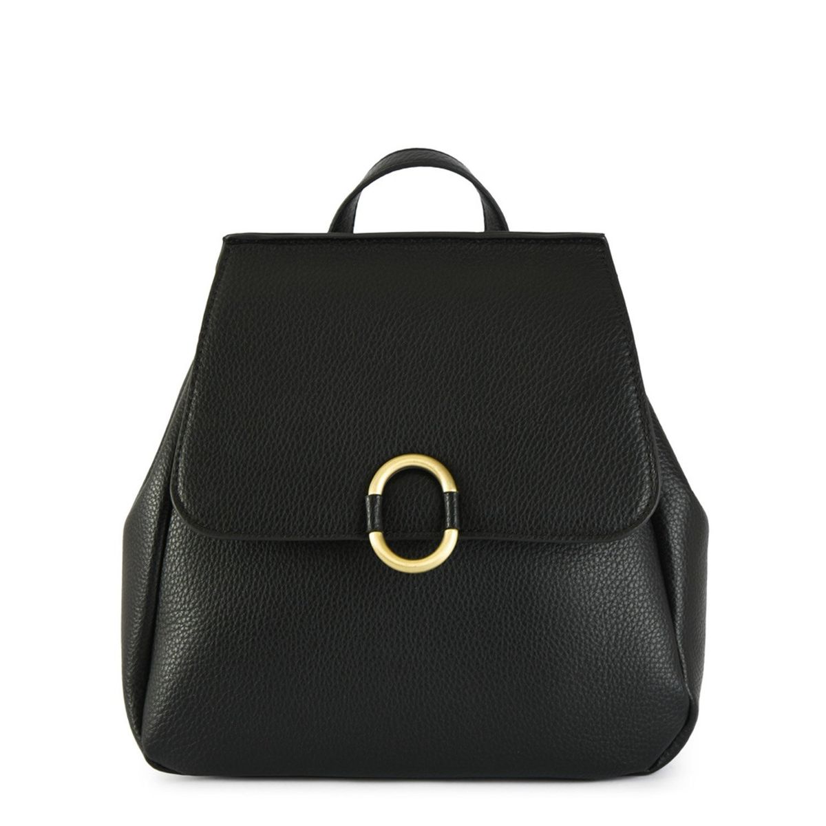 AMPHORA - Mochila Con Tapa Pequeña Dubois Negro Amphora