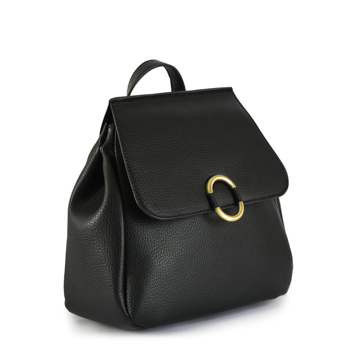 AMPHORA - Mochila Con Tapa Pequeña Dubois Negro Amphora
