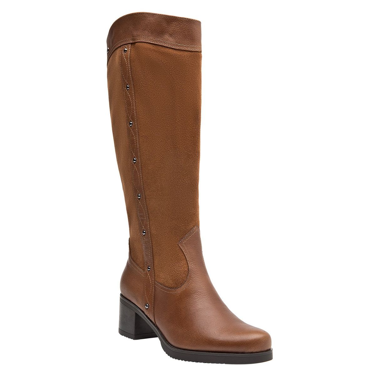 POLLINI - Bota Vaquera Mujer Cuero Café Pollini
