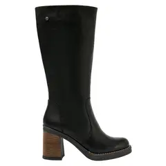 POLLINI - Bota Mujer Cuero Negro