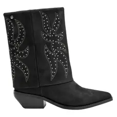 POLLINI - Bota Mujer Cuero Negro