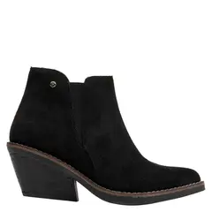 POLLINI - Botín Vaquero Mujer Cuero Negro