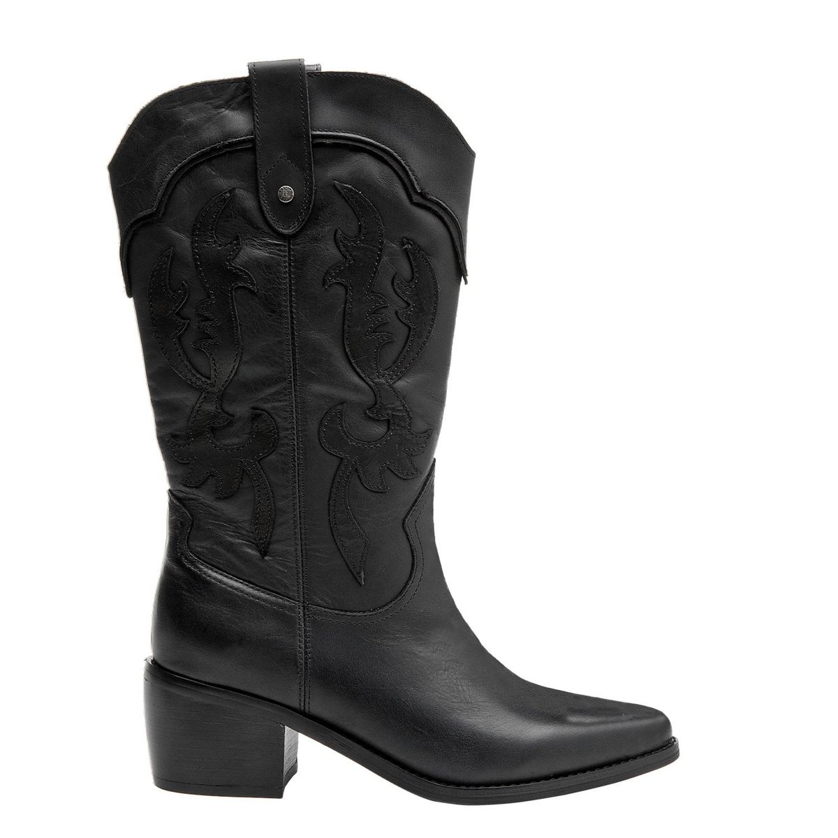 POLLINI - Bota Mujer Cuero Negro Pollini