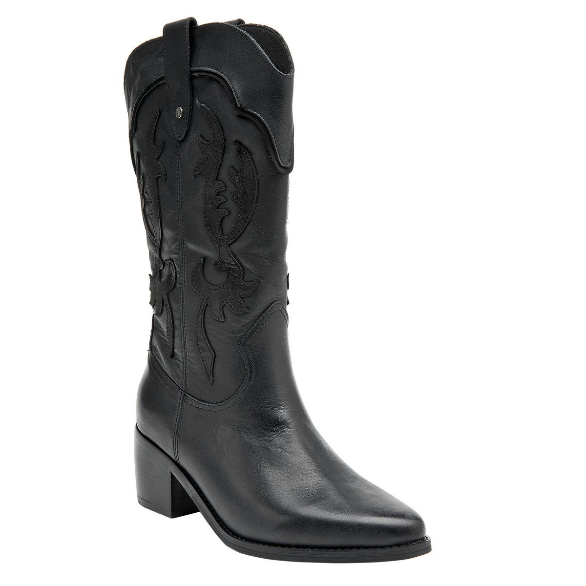 POLLINI - Bota Mujer Cuero Negro Pollini