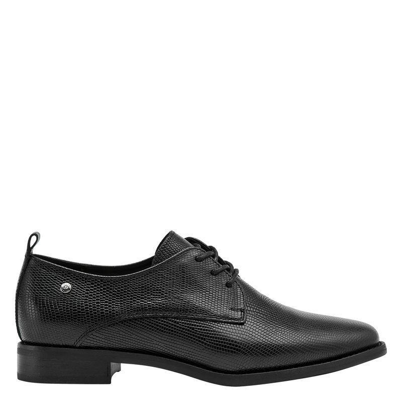 POLLINI - Zapato Casual Mujer Cuero Negro Pollini