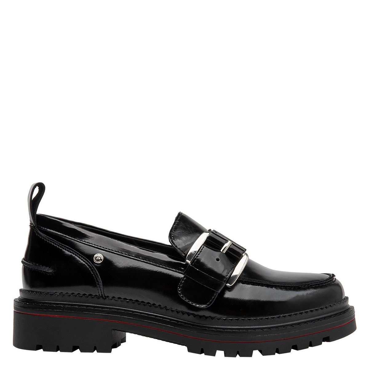 POLLINI - Zapato Casual Mujer Cuero Negro Pollini