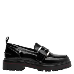 POLLINI - Zapato Casual Mujer Cuero Negro