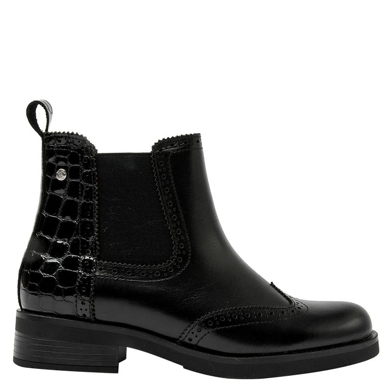 POLLINI - Botín Mujer Cuero Negro Pollini