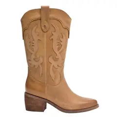 POLLINI - Bota Mujer Cuero Café