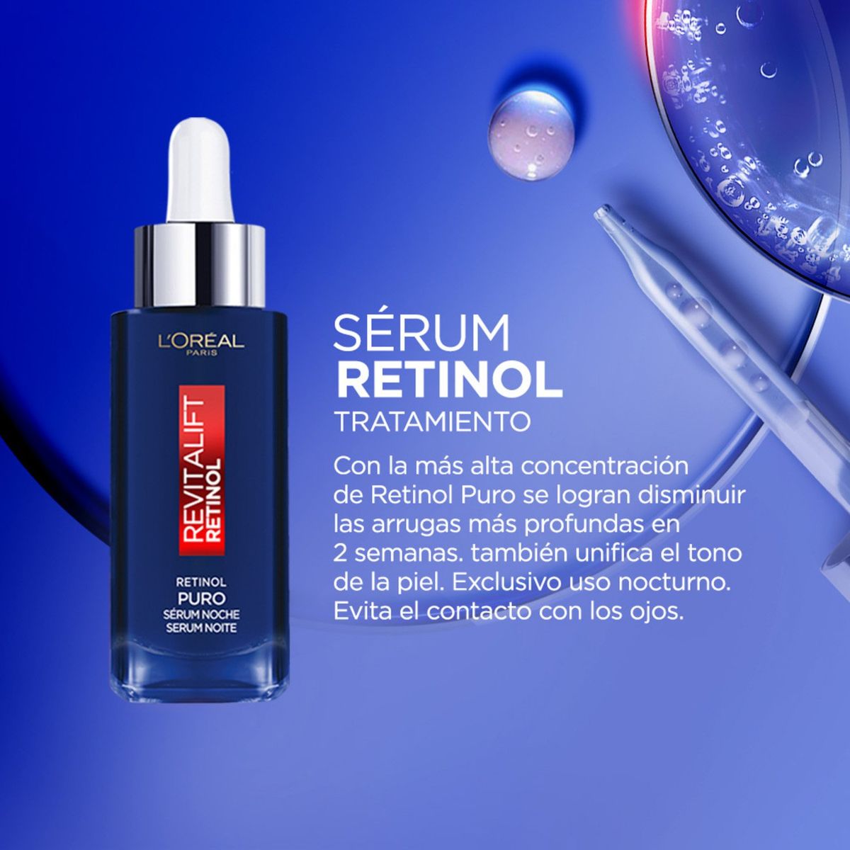 DERMO EXPERTISE - Rutina Revitalift Anti-edad: Sérum Rostro Ácido Hialurónico + Retinol de L'Oréal Paris Dermo Expertise