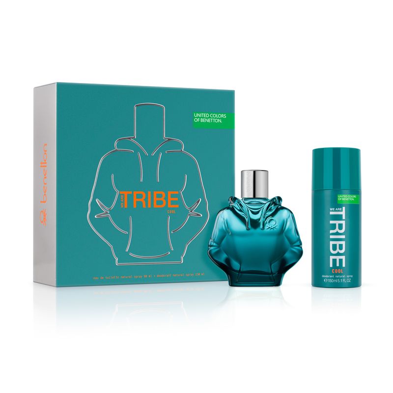 BENETTON - Set Perfume Hombre We Are Tribe Cool EDT 90ml + Desodorante 150ml Benetton