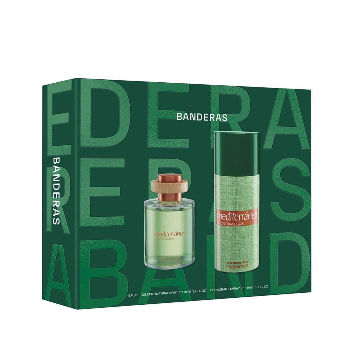 BANDERAS - Set Perfume Hombre Mediterráneo EDT 100Ml + Desodorante 150Ml Banderas Antonio Banderas